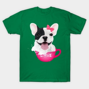 French bulldog inside cup T-Shirt